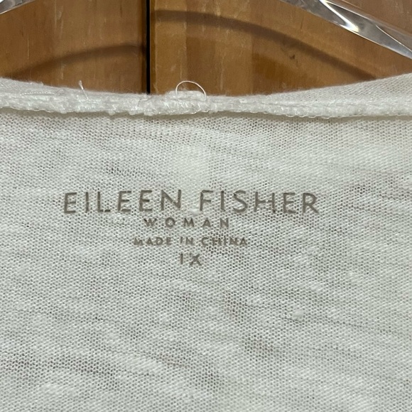 Eileen Fisher Woman 100% Linen Winter White Hooded Jacket Size 1X - Picture 2 of 8